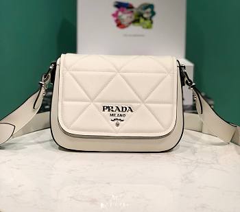 Bagsaaa Prada Crossbody leather white bag -  23*18*5cm