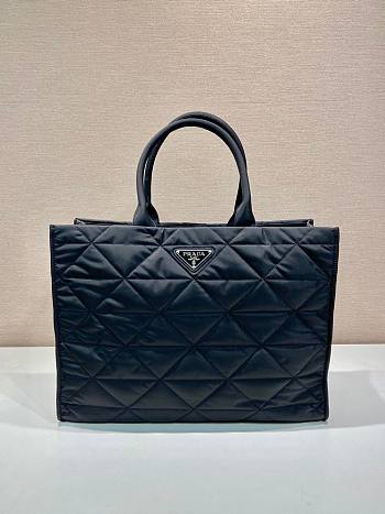 Bagsaaa Prada Re-Nylon shopping bag with topstitching - 45*34*15cm