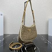 Bagsaaa Prada Cleo satin bag with crystals gold - 22*18.5*4.5cm - 3