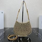 Bagsaaa Prada Cleo satin bag with crystals gold - 22*18.5*4.5cm - 4