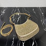 Bagsaaa Prada Cleo satin bag with crystals gold - 22*18.5*4.5cm - 5