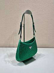 	 Bagsaaa Prada Cleo satin bag with crystals green - 22*18.5*4.5cm - 5