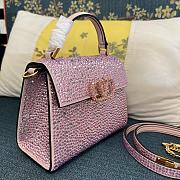 Bagsaaa Valentino Vsling Mini Handbag With Sparkling Embroidery Pink - W19xH13xD9 cm - 5