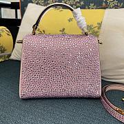 Bagsaaa Valentino Vsling Mini Handbag With Sparkling Embroidery Pink - W19xH13xD9 cm - 2