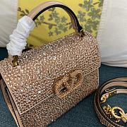 	 Bagsaaa Valentino Vsling Mini Handbag With Sparkling Embroidery Beige - W19xH13xD9 - 5