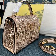 	 Bagsaaa Valentino Vsling Mini Handbag With Sparkling Embroidery Beige - W19xH13xD9 - 4