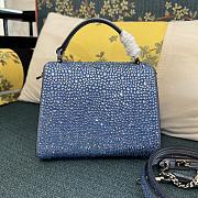 	 Bagsaaa Valentino Vsling Mini Handbag With Sparkling Embroidery Blue - W19xH13xD9 - 4