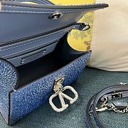 	 Bagsaaa Valentino Vsling Mini Handbag With Sparkling Embroidery Blue - W19xH13xD9 - 3