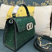 	 Bagsaaa Valentino Vsling Mini Handbag With Sparkling Embroidery Green - W19xH13xD9 - 6