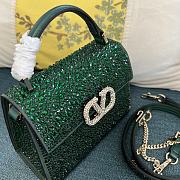 	 Bagsaaa Valentino Vsling Mini Handbag With Sparkling Embroidery Green - W19xH13xD9 - 5