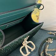 	 Bagsaaa Valentino Vsling Mini Handbag With Sparkling Embroidery Green - W19xH13xD9 - 4