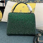 	 Bagsaaa Valentino Vsling Mini Handbag With Sparkling Embroidery Green - W19xH13xD9 - 2