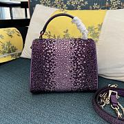 Bagsaaa Valentino Garavani Middle East Crystal VSling Top Handle Purple Bag - 19x13x9cm - 3