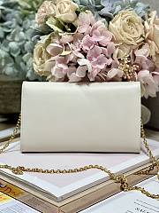 	 Bagsaaa Dior Bobby Wallet on Chain East West White - 21.5×12×4cm - 6