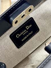 	 Bagsaaa Dior Small Key Dusty Ivory Blue Oblique Jacquard Bag - 22 x 12.5 x 12cm - 6
