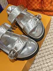 	 Bagsaaa Louis Vuitton Bom Dia Flat Comfort Mule Silver Monogram-embossed calf leather - 6