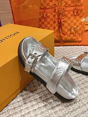 	 Bagsaaa Louis Vuitton Bom Dia Flat Comfort Mule Silver Monogram-embossed calf leather - 5