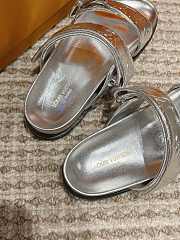 	 Bagsaaa Louis Vuitton Bom Dia Flat Comfort Mule Silver Monogram-embossed calf leather - 4