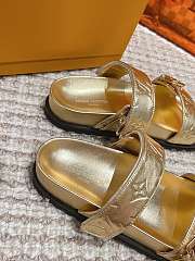 	 Bagsaaa Louis Vuitton Bom Dia Flat Comfort Mule Gold Monogram-embossed calf leather - 5