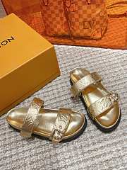 	 Bagsaaa Louis Vuitton Bom Dia Flat Comfort Mule Gold Monogram-embossed calf leather - 6