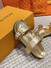 	 Bagsaaa Louis Vuitton Bom Dia Flat Comfort Mule Gold Monogram-embossed calf leather - 4