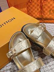 	 Bagsaaa Louis Vuitton Bom Dia Flat Comfort Mule Gold Monogram-embossed calf leather - 3