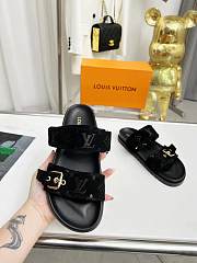 Bagsaaa Louis Vuitton Bom Dia Flat Comfort Mule Monogram-debossed suede calf leather - 2
