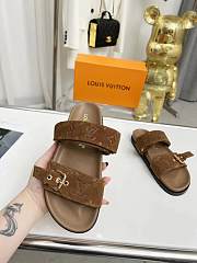 Bagsaaa Louis Vuitton Bom Dia Flat Comfort Mule Monogram-debossed suede calf leather - 3