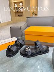 	 Bagsaaa Louis Vuitton Bom Dia Flat Comfort Mule Monogram Black - 5