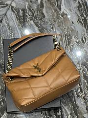 Bagsaaa YSL Puffer Medium Chain Bag in Quilted Lambskin Dark Honey - 35 X 23 X 13,5 CM - 3