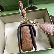 	 Bagsaaa Gucci Bamboo 1947 jumbo GG small top handle bag - 17x 12x 7.5cm - 2