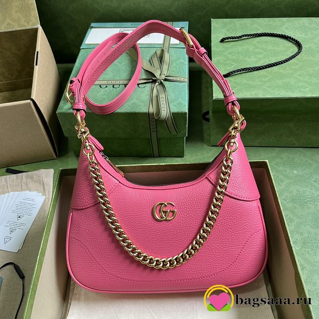 	 Bagsaaa Gucci Aphrodite small shoulder pink bag - 25x 19x 7cm - 1