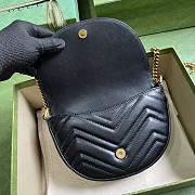 Bagsaaa Gucci GG Marmont matelassé chain mini black bag - 20x14.5x4cm - 3