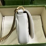 	 Bagsaaa Gucci GG Marmont matelassé chain mini white bag - 20x14.5x4cm - 6