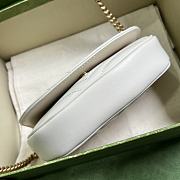 	 Bagsaaa Gucci GG Marmont matelassé chain mini white bag - 20x14.5x4cm - 5