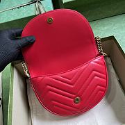 	 Bagsaaa Gucci GG Marmont matelassé chain mini red bag - 20x14.5x4cm - 4