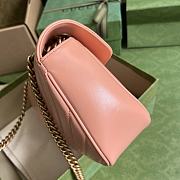 Bagsaaa Gucci GG Marmont small shoulder bag peach leather - 26x 15x 7cm - 5