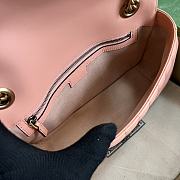 Bagsaaa Gucci GG Marmont small shoulder bag peach leather - 26x 15x 7cm - 2