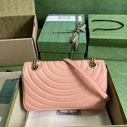 Bagsaaa Gucci GG Marmont small shoulder bag peach leather - 26x 15x 7cm - 3