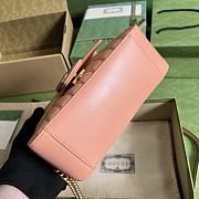Bagsaaa Gucci GG Marmont mini top handle peach leather bag - 21x 15.5x 8cm - 6