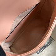 Bagsaaa Gucci GG Marmont mini top handle peach leather bag - 21x 15.5x 8cm - 5