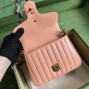 Bagsaaa Gucci GG Marmont mini top handle peach leather bag - 21x 15.5x 8cm - 2