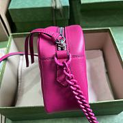 Bagsaaa Gucci GG Marmont matelassé small shoulder hot pink bag - 24x 13x 7cm - 5