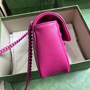 Bagsaaa Gucci GG Marmont matelassé shoulder hot pink bag - 22X 13 x 6 cm - 6