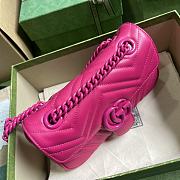 Bagsaaa Gucci GG Marmont matelassé shoulder hot pink bag - 22X 13 x 6 cm - 5