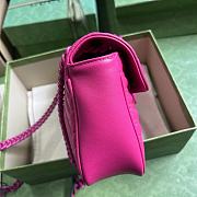 	 Bagsaaa Gucci GG Marmont matelassé shoulder hot pink bag - 26x 15x 7cm - 6