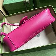 	 Bagsaaa Gucci GG Marmont matelassé shoulder hot pink bag - 26x 15x 7cm - 5