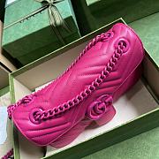 	 Bagsaaa Gucci GG Marmont matelassé shoulder hot pink bag - 26x 15x 7cm - 4