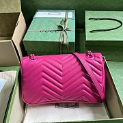 	 Bagsaaa Gucci GG Marmont matelassé shoulder hot pink bag - 26x 15x 7cm - 3