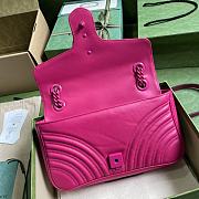 	 Bagsaaa Gucci GG Marmont matelassé shoulder hot pink bag - 26x 15x 7cm - 2